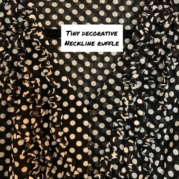 INC Black & white polka dot print lightweight top XL - Picture 5 of 7